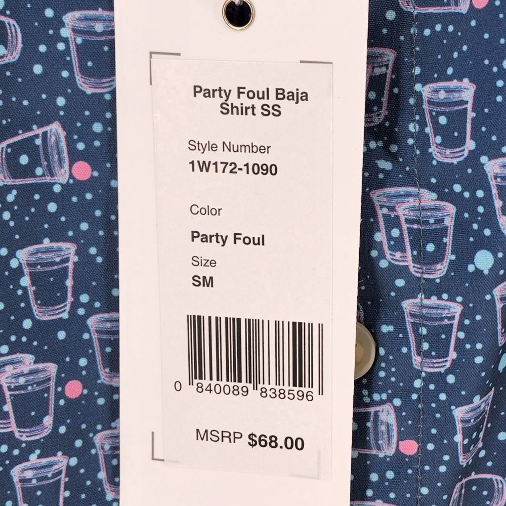 Southern Shirt Men's Party Foul Short Sleeve Baja Shirt - Picture 7 of 7